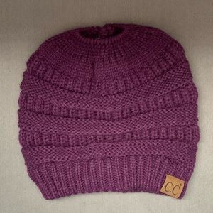 C.C beanie with ponytail hole